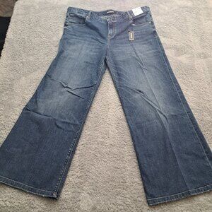 Womens Express Super Wide Leg Low Rise Jeans New With Tags Size 16s